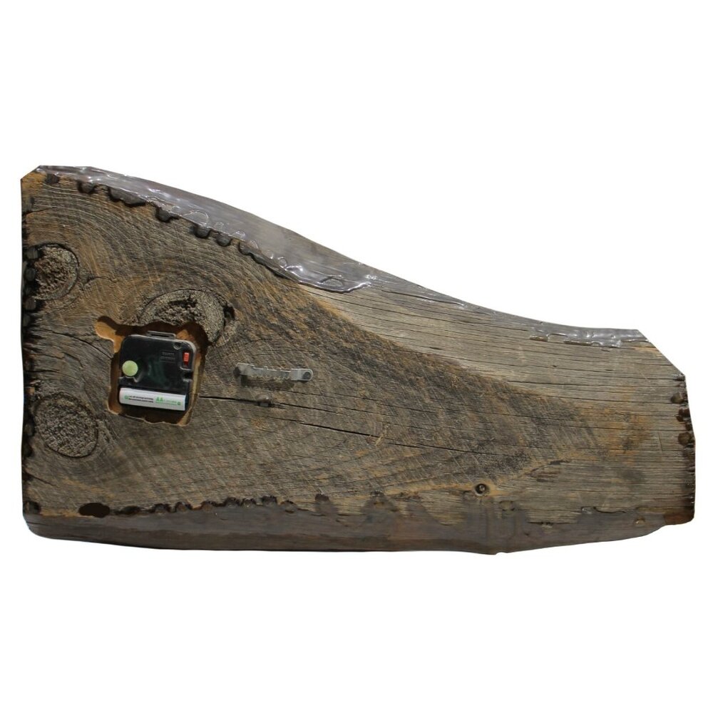 Handmade Wood Clock Hand Pump Fire Engine Works 20" Long x 11" High Brown - Picture 2 of 2